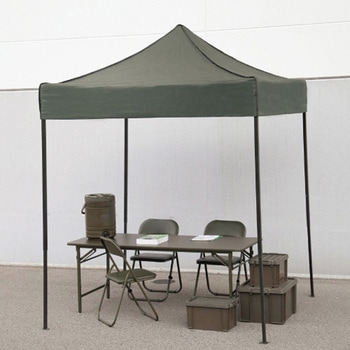 2.0x2.0m 四脚テント(OD色/張ロープ冠付) エスコ