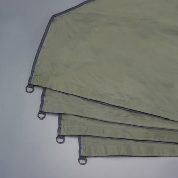 2.0x2.0m 四脚テント(OD色/張ロープ冠付) エスコ