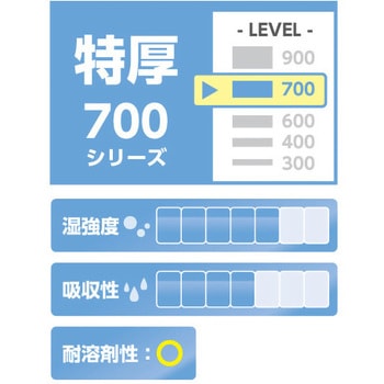 241x419mm 工業用ワイパー(耐溶剤/特厚/100枚) エスコ