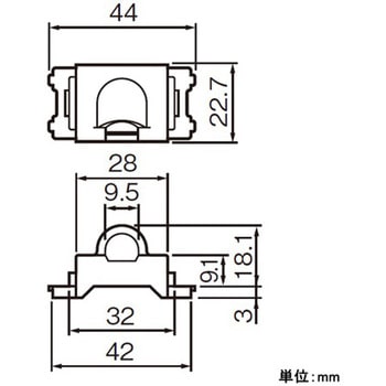 Φ9.5mm テレホンガイド - エスコ
