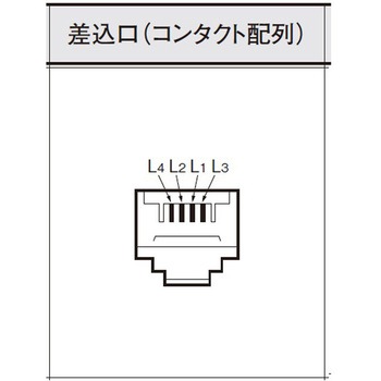 電話線モジュラジャック (6極4心) エスコ