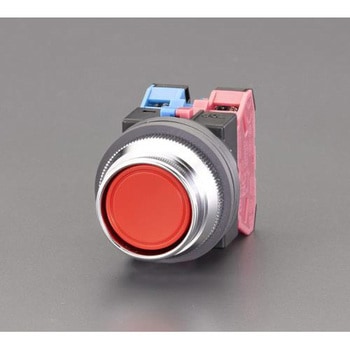 1a-1b/30mm 押しボタンスイッチ(突型フルガード/黄) エスコ