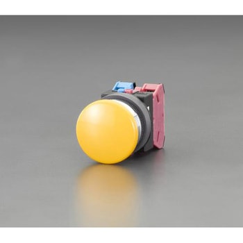 1a-1b/30mm 押しボタンスイッチ(大型・黄) エスコ