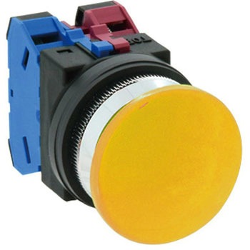 1a-1b/30mm 押しボタンスイッチ(大型・黄) エスコ