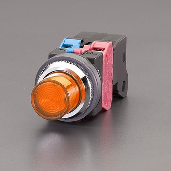 AC100V 押しボタンスイッチ(LED照光橙) エスコ