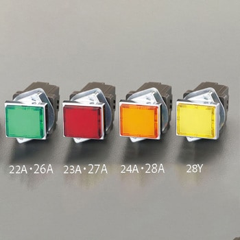 AC100V  LED表示燈(角型・緑) エスコ