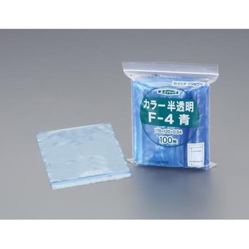 60x85mm   ポリ袋(チャック付/青/300枚) エスコ