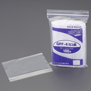 120x85mm  ポリ袋(チャック付/100枚) エスコ