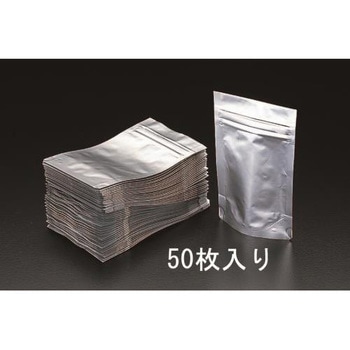 80x100mm アルミ袋(チャック付/50枚) エスコ