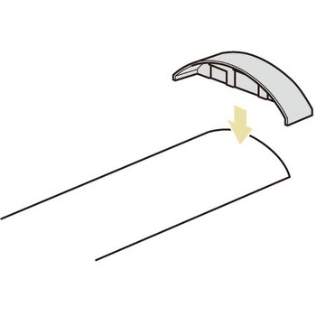 117mm ワゴンモールエンド(グレー) エスコ