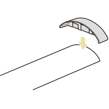 160mm ワゴンモールエンド(グレー) エスコ