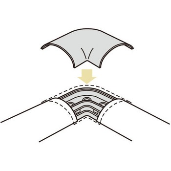 160mm ワゴンモールコーナー(グレー) - エスコ