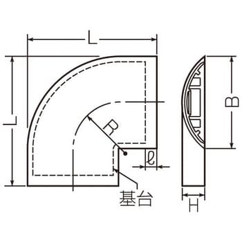 EA947HM-37F 117mm ワゴンモールコーナー(ベージュ) エスコ 1個