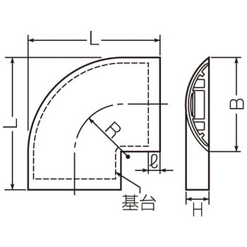 78mm ワゴンモールコーナー(ワイド/ベージュ) エスコ