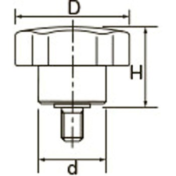M8x20mm 雄ねじノブ エスコ