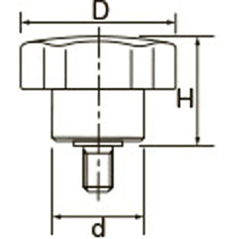 M8x16mm 雄ねじノブ エスコ