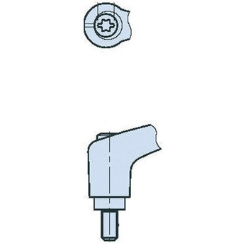 M4x40mm 雄ねじミニクランプレバー(ブラック) エスコ