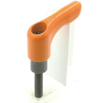 M5x20mm 雄ねじミニクランプレバー(オレンジ) - エスコ