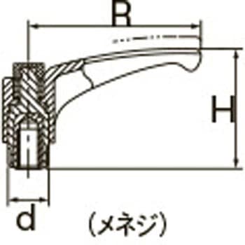 M6 雌ねじクランプレバー(操作レバー付) エスコ