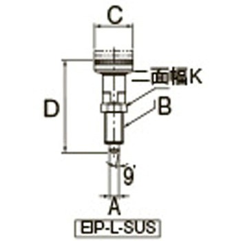 M10x17mm[シングルナット]インデックスプランジャー/樹脂製 エスコ