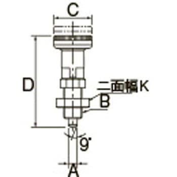 M10x17mm[ダブルナット]インデックスプランジャー/樹脂製 - エスコ