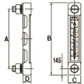 127mm レベルインジケーター (レベル盤/プロテクター付) エスコ