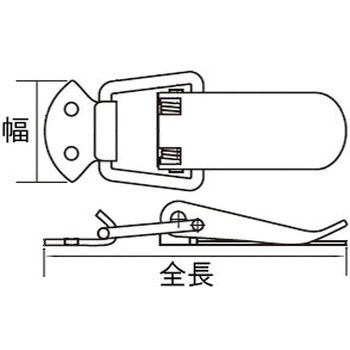 67x34mm パッチン(鍵付) エスコ