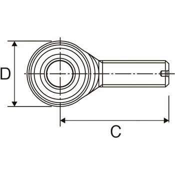 M12xP1.75 ロッドエンド(雄ねじ) エスコ
