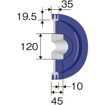 250mm [2本構]Vプーリー(A，AX) エスコ