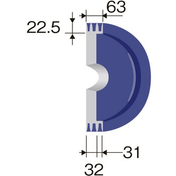 145mm [3本構]Vプーリー(B) - エスコ