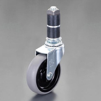 50mm [樹脂パイプ用]差込キャスター(自在) エスコ