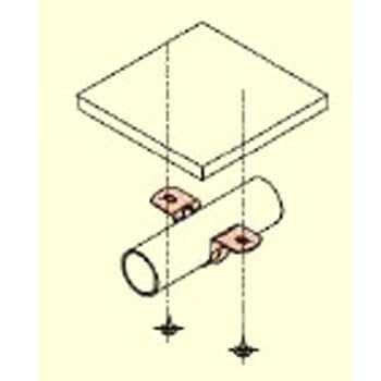 EA976AW-612 [パイプラック用] クランプ(ダブル) エスコ スチール