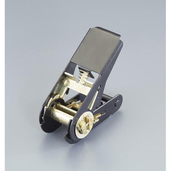 25mm/ 230kg バックル(ラチェット式/スチール黒メッキ) エスコ