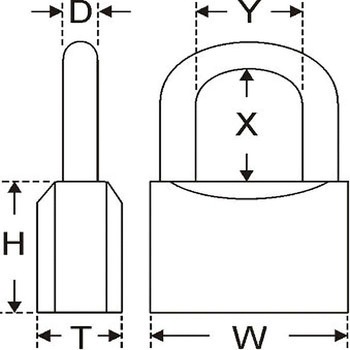 40mm シリンダー南京錠(OD色) エスコ