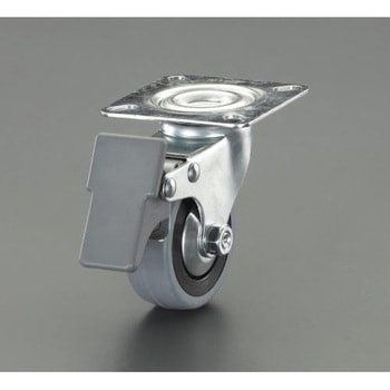 80mm キャスター(自在金具/ブレーキ付) エスコ