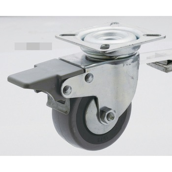 80mm キャスター(自在金具/ブレーキ付) エスコ