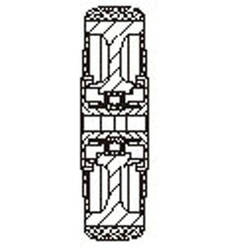 50mm キャスター(自在金具・穴付) エスコ