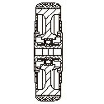 100mm キャスター(自在金具・穴付/ブレーキ付) エスコ