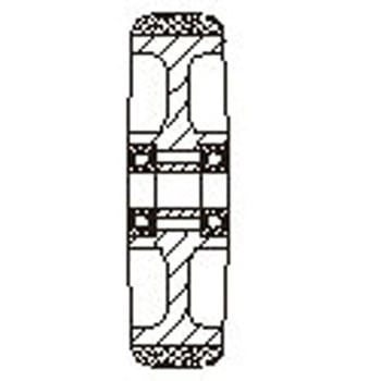 150mm キャスター(自在金具・穴付/ブレーキ付) エスコ