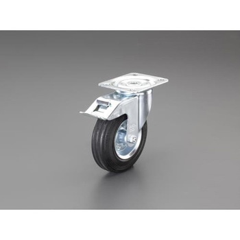 160mm キャスター(自在金具・ブレーキ付/耐熱) エスコ
