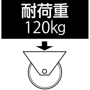 160mm キャスター(自在金具・ブレーキ付/耐熱) エスコ