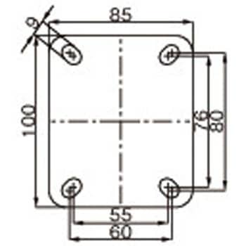125mm キャスター(自在金具) エスコ
