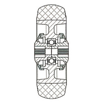 200mm キャスター(自在金具/ブレーキ付) エスコ