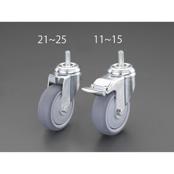 50mm/M10 キャスター(自在金具・ねじ式) エスコ