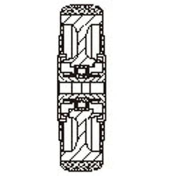 75mm/M10 キャスター(自在金具・ねじ式) - エスコ