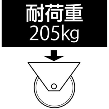 200mm キャスター(自在金具付) エスコ