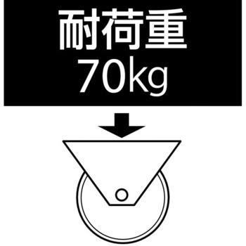 100mm キャスター(自在金具/ブレーキ付) エスコ