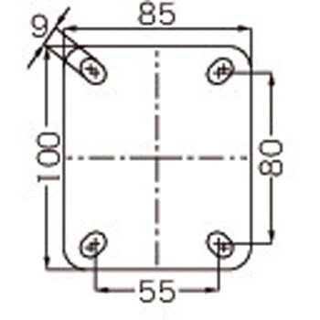 EA986HE-2 125mm キャスター(固定金具・帯電防止) 1個 エスコ 【通販