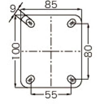 125mm キャスター(自在金具・帯電防止) エスコ