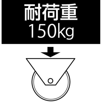 100mm キャスター(自在金具・ステンレス製) エスコ